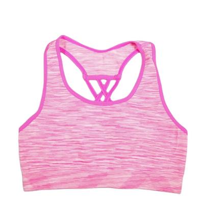 China Factory Youth Teenager Girl Seamless Bra Comfortable QUICK DRY Style With Colorful Straps Sports Tops for sale