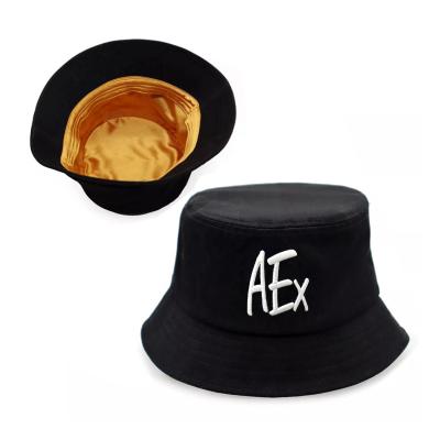 China COMMON Logo Custom Satin Lined Bucket Hat Bucket Hats Wholesale Bucket Hats for sale