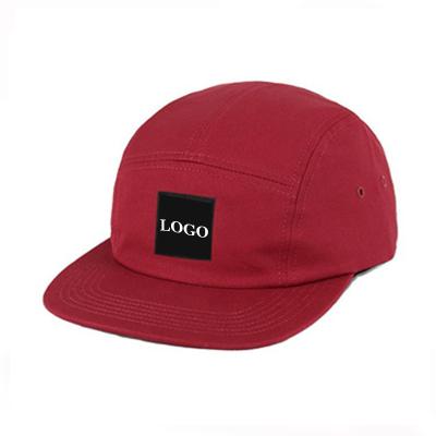 China JOINT Hats Maker Custom Blank Invoice Flat Caps Knit Label Custom 5 Panel Camper Hat for sale