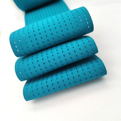 China Breathable mesh fabric buttonhole polyester multi-color elastic waistband elastic waist and abdomen belt for sale