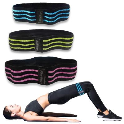 China Elastic Adjustable Yoga Ring Resistance Bands Elastic Tension Band Butt Lift Band for sale