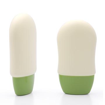 China BEAUTY PACKAGING 30ml 50ml Oval Shape Squeeze Upside Down Bottle With Screw Cap For Hand Cream Sunscreen Shampoo Lotion for sale