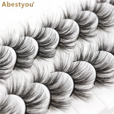 China Abestyou NEW Sales Promotion Styles 5d 8pairs Private Label Lashbook Winged Mink Lashes Lashes Wholesale False Mink Strip Lashes for sale