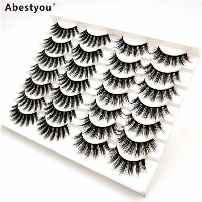 China Abestyou Crisscross 14pairs Hand Made Korea Imported Wholesale Make Up Lashes for sale