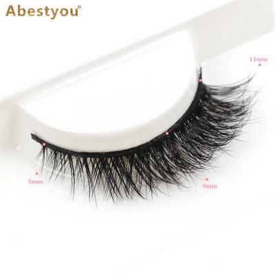 China NEW 21styles 9-13mm Length Winged Abestyou 3d Mink Lashes With Color Box Customized Natural Short Tapered Mink Lashes Wholesale for sale