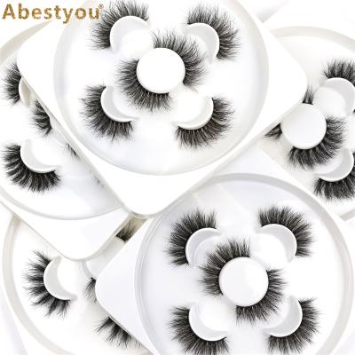 China Abestyou 3pairs 8D Cruelty Free 12-18mm Makeup Lashes Wholesale Crisscross Fluffy Band Custom Bundling Hair Extensions for sale