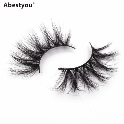 China Abestyou 3D Mink Lashes Natural False Eyelashes 25mm Length Volume Winged Dramatic Fake Lashes Makeup Eyelash Extension Silk Lashes for sale