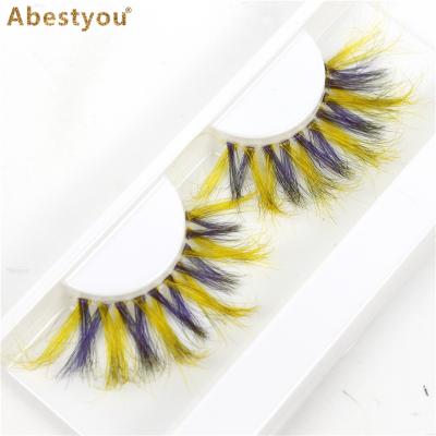 China Free Sample Colorful Private Label Abestyou 3D Colored Mink Lashes Neon Lashes Dramatic Colored Mink Eyelashes Wholesale for sale