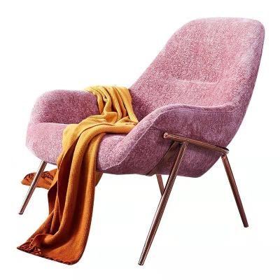 China Living Lounge Chair Sofa Chair (Other) Factory Directly Sales Velvet Fabric High View Metal Popular Adjustable Back Armrest Chair for sale