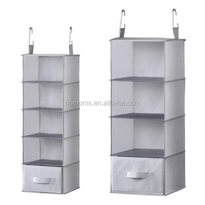 China QJMAX Foldable / Eco-friendly Apparel Sweaters Shoes Hanging Accessories Storage Closet Organizer With Drawers for sale