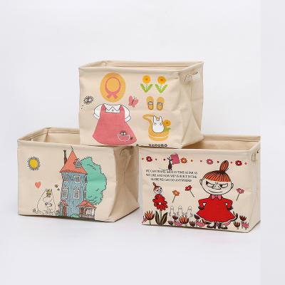 China QJMAX Cosmetic Bag New Medium Square Foldable / Eco-friendly Cotton High Quality Canvas for sale