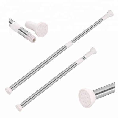 China QJMAX Sustainable Modern Tension Chrome Expandable Shower Curtain Pole for sale