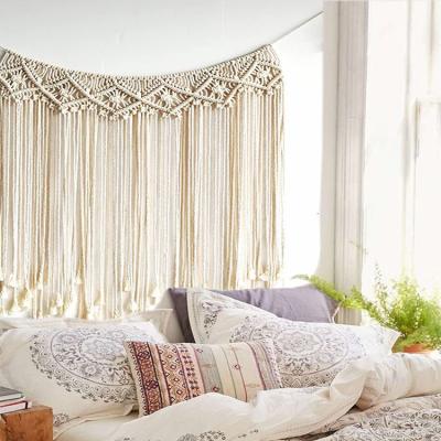 China QJMAX Foldable / Eco-friendly Cotton Home Wall Decor Macrame Handmade Wedding Hanging Hanger for sale