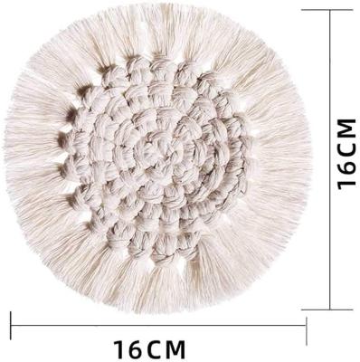 China QJMAX Foldable / Eco-friendly Table Mat Thick Coaster Bowl Mat Cotton Rope Heat Resistant Place Mat for sale