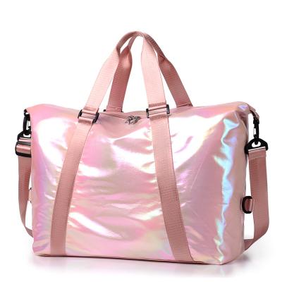 China Light Weight Large Waterproof Pink Gym Sports Bag Duffel Men Women Fitness Bags Women Handbags Travel Weekend Duffle Bag For Ladies for sale