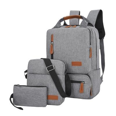 China With USB Factory Outlet Wholesale Laptop Bag Set Oxford Polyester Custom Logo 3 in 1 Laptop Bag Laptop Backpacks for sale