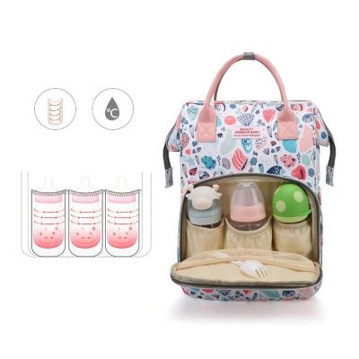 China With USB Neoprene Baby Diaper Mother Care Bag Mummy Mommy Travel Nappy Backpack With Changing Station Baby Nappy Baby Diaper Bag for sale