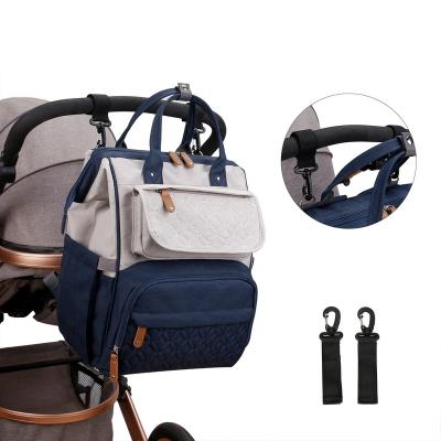 China With USB Waterproof Baby Diaper Bag Backpack with Changing Station Insulated Pockets Stroller Straps Custom Logo Baby Changing Bags for sale