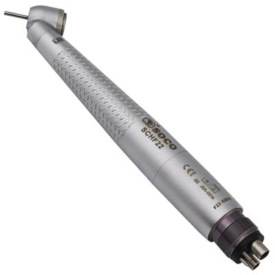 China 1.59-1.6mm SOCO 45 Degree LED Dental Push Button Handpiece with Generator with Light 2 Holes F-DSP2 High Quality for sale