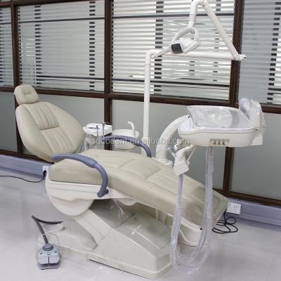 China High quality REAL LEATHER SOCO with hot sale TUV REAL LEATHER CE approved integral dental chair for sale