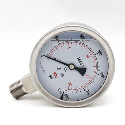 China 100MM High Precision Pressure Gauge Stainless Steel Bourdon Tube Type Pressure Gauge for sale