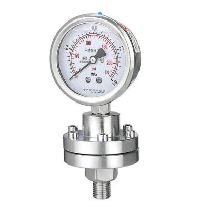 China YTP-100 SS Pressure Gauge Shock Resistant 100mm 150mm Diaphragm Pressure Gauge for sale