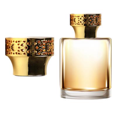 China Custom made color noble luxury royal metal barcode manufacturing size perfumes cap golden penhaligons for sale