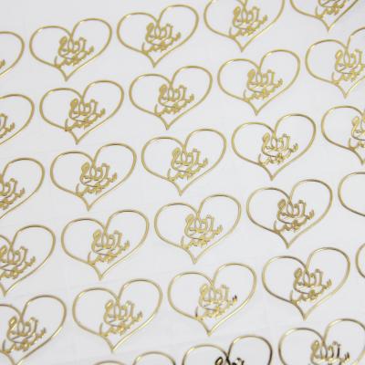 China Nickel OEM gold decoration design metal logo adhesive nickel sticker logo custom free mark for sale