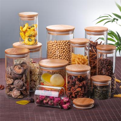 China Freshness Preservation High quality handmade many sizes airtight storage food large borosilicate glass jar for sale