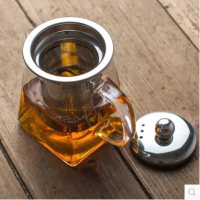 China Sustainable Low price Heat Resistant Eco-friendly insulated Glass Teapot With Infuser for sale