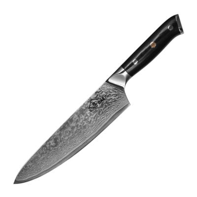 China Sustainable Top Quality 8 Inch Chinese Style Professional Hand-sharp Damascus Top Chefs Knife for sale