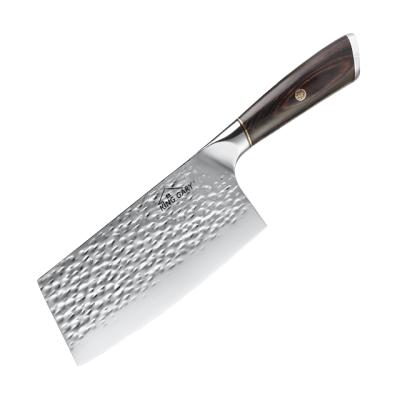 China Factory Stock Special 6.5 Inch Stainless Steel Professional Cleaver With Pakka Handle for sale