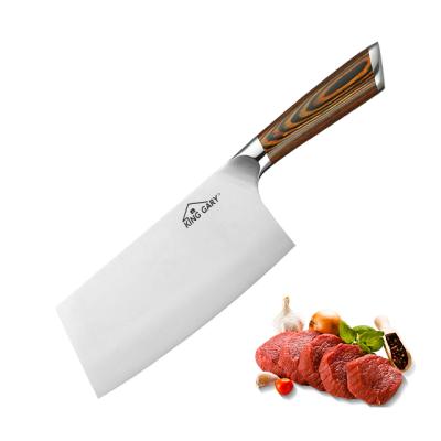 China Traditional made in china 7 inch kitchen grain stainless steel kitchen knife rugged and durable wood knife for sale