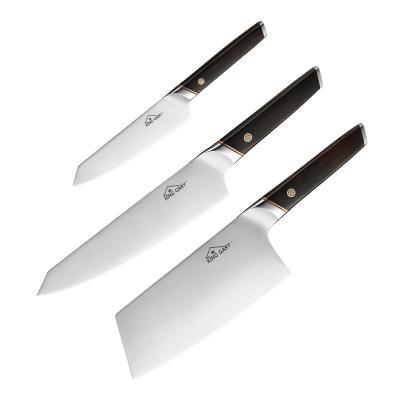 China Sustainable high quality professional 5 inch, 7 inch, 8 inch stainless steel heads knife set with sharpener for sale