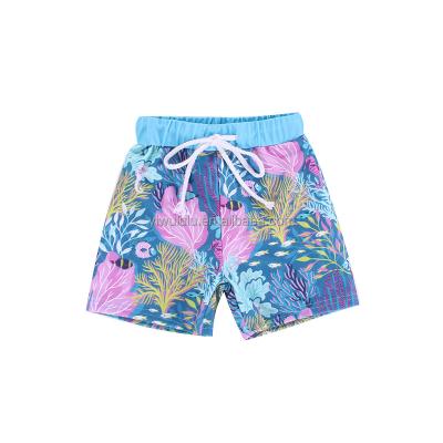 China QUICK DRY Boys Swimming Clothes Knee Length Shorts Boys Summer Swim Shorts for sale