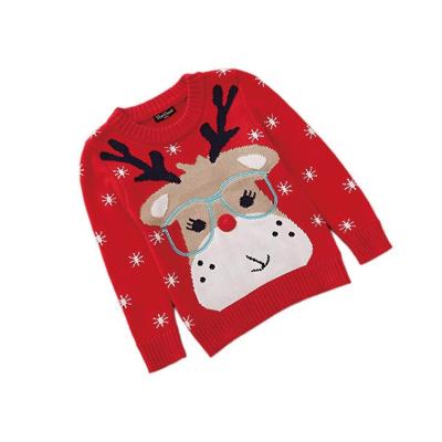 China Boutique High Quality Viable Christmas Hot Selling Red Elks Knit Sweater for sale