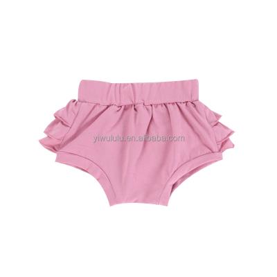 China Viable Hot Sale Summer Girls Bloomers Toddler Baby Bummies With Ruffle Back for sale