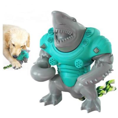 China Automatic drop shipping factory price shark figure teether chew toy for dog for sale