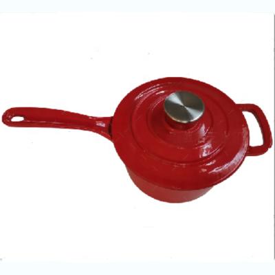 China Viable wholesale high quality factory price 004 enamel coated cast iron with lid hook dutch oven for kitchen outdoor camping for sale