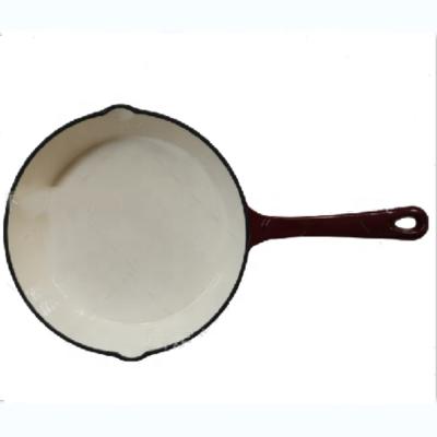 China Factory Price 003 Viable Wholesale High Quality Enamel Coated Cast Iron Dutch Oven Griddle With Handle For Kitchen Outdoor Camping for sale