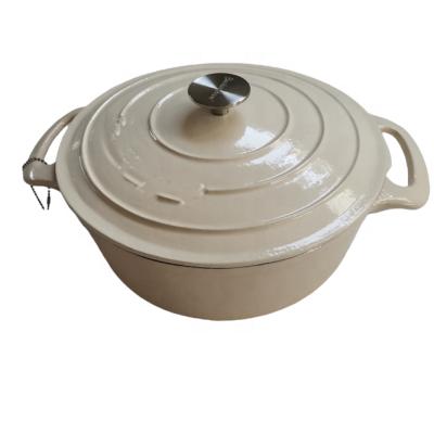 China Wholesale High Quality Factory Price 001 Cast Iron Dutch Oven Ceramic Coated Cookware Viable For Cooking Outdoor Camping for sale