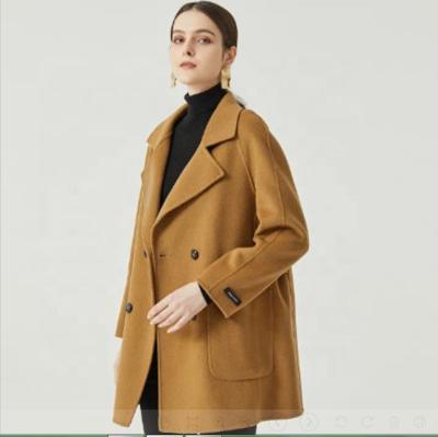 China Wholesale Women's Long Sleeve Coat Cross Collar Breathable Handmade Dishonest Wool Turn-Down For Spring Fall And Winter for sale