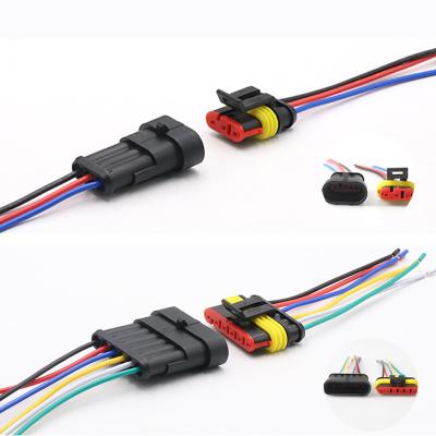 China Male And Female Terminal With Wire Car Plug Wire Harness Connector Waterproof Wiring Power Cord for sale