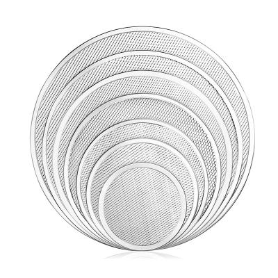 China Modern Non-stick Mesh Net Tray Cookware Kitchen Tool Food Grade Aluminum Pizza Baking Screen Stocked for sale