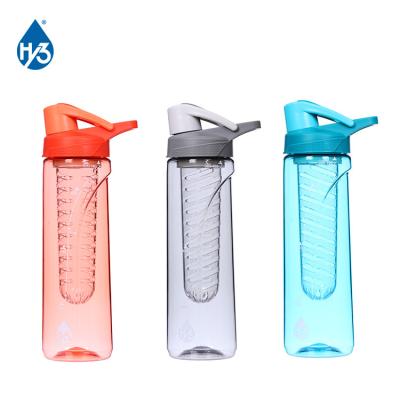 China WITH LID HY3 750ml 24oz New Product BPA Free Plastic Bottle Fruit Infusion Custom Printed Colorful Water Bottles for sale