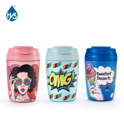 China Hy3 350ml Colorful PORTABLE Food Flask Kids Thermos Bottles Double 12oz Stainless Steel Water Bottles Thermal Coffee Mug for sale