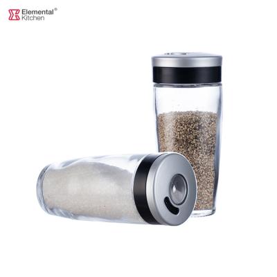 China Viable Wholesale Spice Glass Jars and Salt and Pepper Shaker Set Spice Bottles Organizer Seasoning Packaging Jar for sale