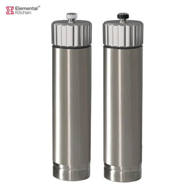 China Sustainable Stainless Steel Construction Pot Salt And Pepper Grinder for sale