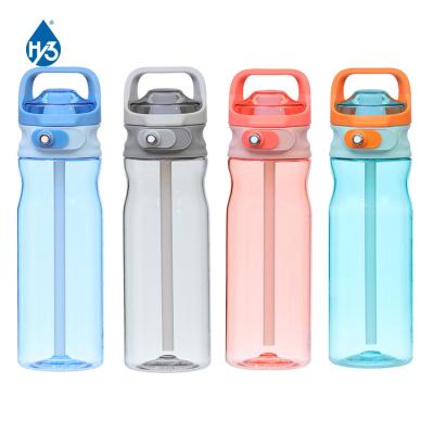 China Auto Lock Gym Hydration Viable Leakproof Water Bottle With BPA Free Straw And Custom Logo for sale