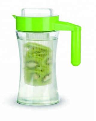 China Best Sustainable Hygienic Glass Fruit Infuser Pitcher With Unique Filter for sale